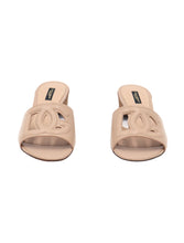 Load image into Gallery viewer, DOLCE&amp;GABBANA DG Cutout Leather Slide Sandals
