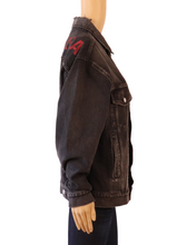 Load image into Gallery viewer, Balenciaga Washed Grey Distressed Denim Oversized Jacket