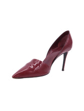 Load image into Gallery viewer, Celine Burgundy Leather Pointed Toe Pump
