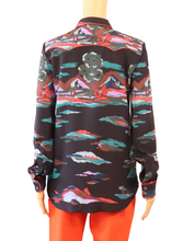 Load image into Gallery viewer, Coach Colorful Silk Long Sleeve Top