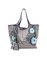 Load image into Gallery viewer, Rodger Vivier Paris Blossom Hand Painted Shopping Tote