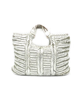 Load image into Gallery viewer, Brooke's Anya Hindmarch Silver Braided Satchel Bag