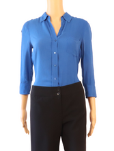 Load image into Gallery viewer, L'Agence Three-Quarter Sleeve Button-Up Top