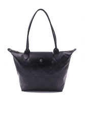 Load image into Gallery viewer, LONGCHAMP Black Metallic Nylon Le Pliage Tote