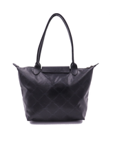Load image into Gallery viewer, LONGCHAMP Black Metallic Nylon Le Pliage Tote