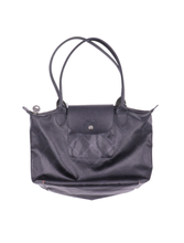 Load image into Gallery viewer, LONGCHAMP Black Metallic Nylon Le Pliage Tote