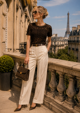 Load image into Gallery viewer, Louis Vuitton Knit Top with Leather Trim