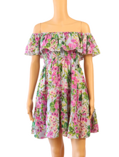 Load image into Gallery viewer, Luisa Positano Floral Linen Ruffled Dress