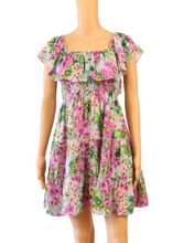 Load image into Gallery viewer, Luisa Positano Floral Linen Ruffled Dress