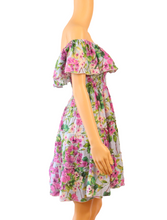 Load image into Gallery viewer, Luisa Positano Floral Linen Ruffled Dress