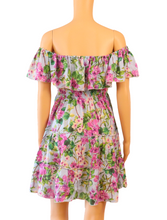 Load image into Gallery viewer, Luisa Positano Floral Linen Ruffled Dress