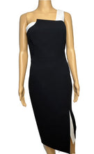 Load image into Gallery viewer, Victoria Beckham One Shoulder Dress (Black/White)