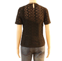 Load image into Gallery viewer, Louis Vuitton Laced Blouse Leather Trim (Black)