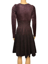 Load image into Gallery viewer, Alaïa Long-Sleeve Flared Dress (Burgundy)