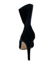 Load image into Gallery viewer, Gianvito Rossi Black Mid Ankle Boot (Peep-toe Black Knitted)