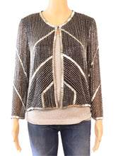Load image into Gallery viewer, PARKER Silver Beaded Cropped Jacket