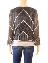 Load image into Gallery viewer, PARKER Silver Beaded Cropped Jacket