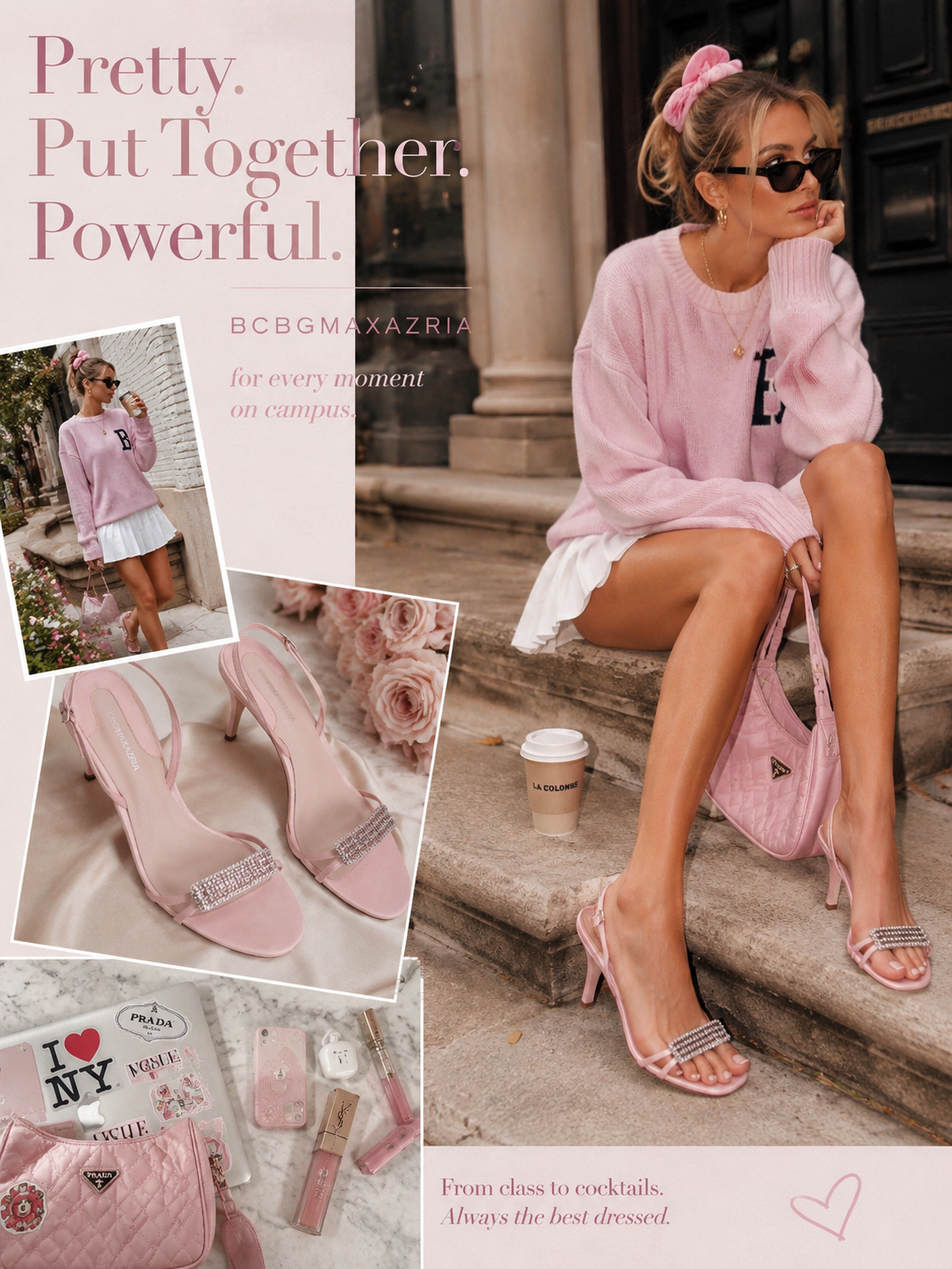 BCBGMAXAZRIA Pink Satin Heels – Treasures From Angels display picture 1