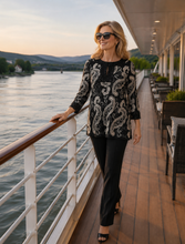 Load image into Gallery viewer, ST. JOHN Paisley Knit Tunic Top