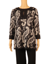 Load image into Gallery viewer, ST. JOHN Paisley Knit Tunic Top