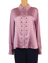 Load image into Gallery viewer, ST. JOHN Silk Long Sleeve Button Up Top