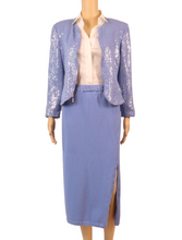 Load image into Gallery viewer, ST. JOHN EVENING Blue Knit Skirt