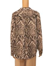 Load image into Gallery viewer, L&#39;AGENCE Snakeskin Print Silk Top
