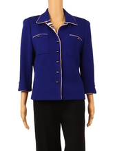 Load image into Gallery viewer, ST. JOHN Cobalt Blue Knit Jacket