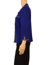 Load image into Gallery viewer, ST. JOHN Cobalt Blue Knit Jacket
