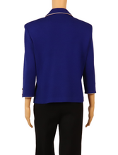 Load image into Gallery viewer, ST. JOHN Cobalt Blue Knit Jacket