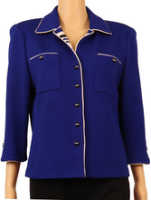Load image into Gallery viewer, ST. JOHN Cobalt Blue Knit Jacket