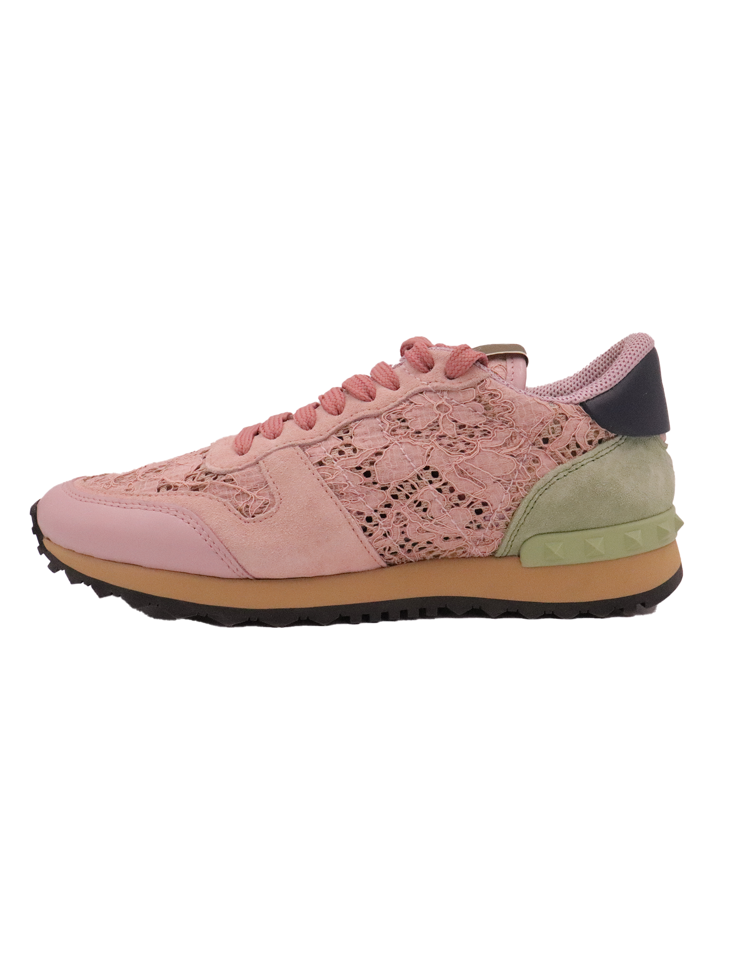 Valentino Garavani Pink Lace Sneakers Treasures From Angels
