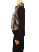 Load image into Gallery viewer, Vintage Knit Faux Fur Sweater