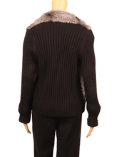 Load image into Gallery viewer, Vintage Knit Faux Fur Sweater