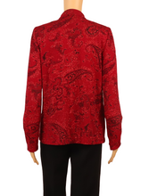 Load image into Gallery viewer, Vintage Red Sparkle Mandarin Collar Jacket