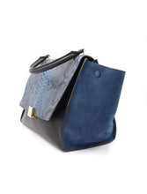 Load image into Gallery viewer, CELINE Python Suede Trapeze Top Handle Bag