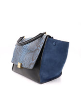 Load image into Gallery viewer, CELINE Python Suede Trapeze Top Handle Bag
