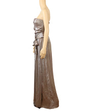 Load image into Gallery viewer, Angelina's Gucci Metallic Gray Draped Gown