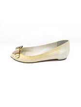 Load image into Gallery viewer, Gucci Patent Yellow Peep-Toe Flats