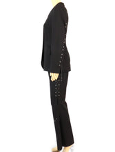 Load image into Gallery viewer, Escada Lace-Up Black Jacket &amp; Pants Suit

