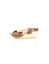 Load image into Gallery viewer, Miu Miu Rope Accent Wedge Sandals
