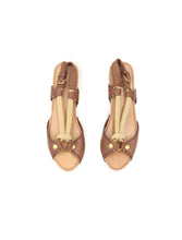 Load image into Gallery viewer, Miu Miu Rope Accent Wedge Sandals