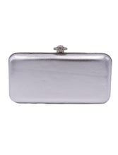Load image into Gallery viewer, Angelina's Versace Silver Metallic Medusa Coin Box Clutch
