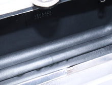 Load image into Gallery viewer, Angelina's Versace Silver Metallic Medusa Coin Box Clutch