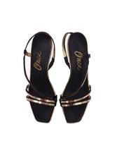 Load image into Gallery viewer, Vintage Gold Metallic Sandals
