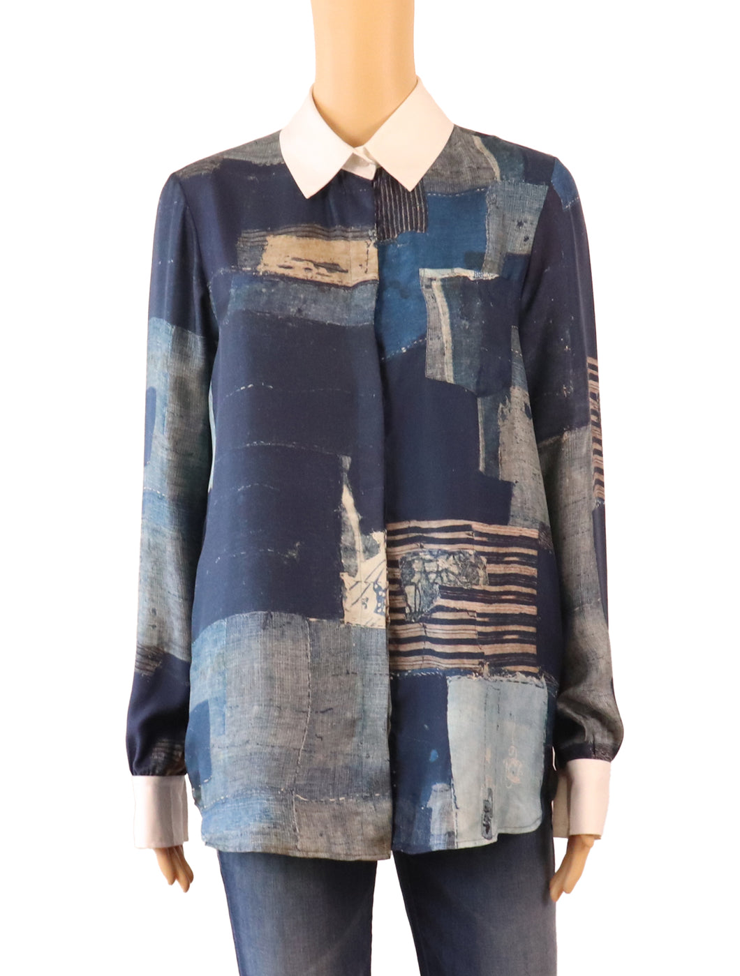 Altuzarra Silk Printed Button-Up Top