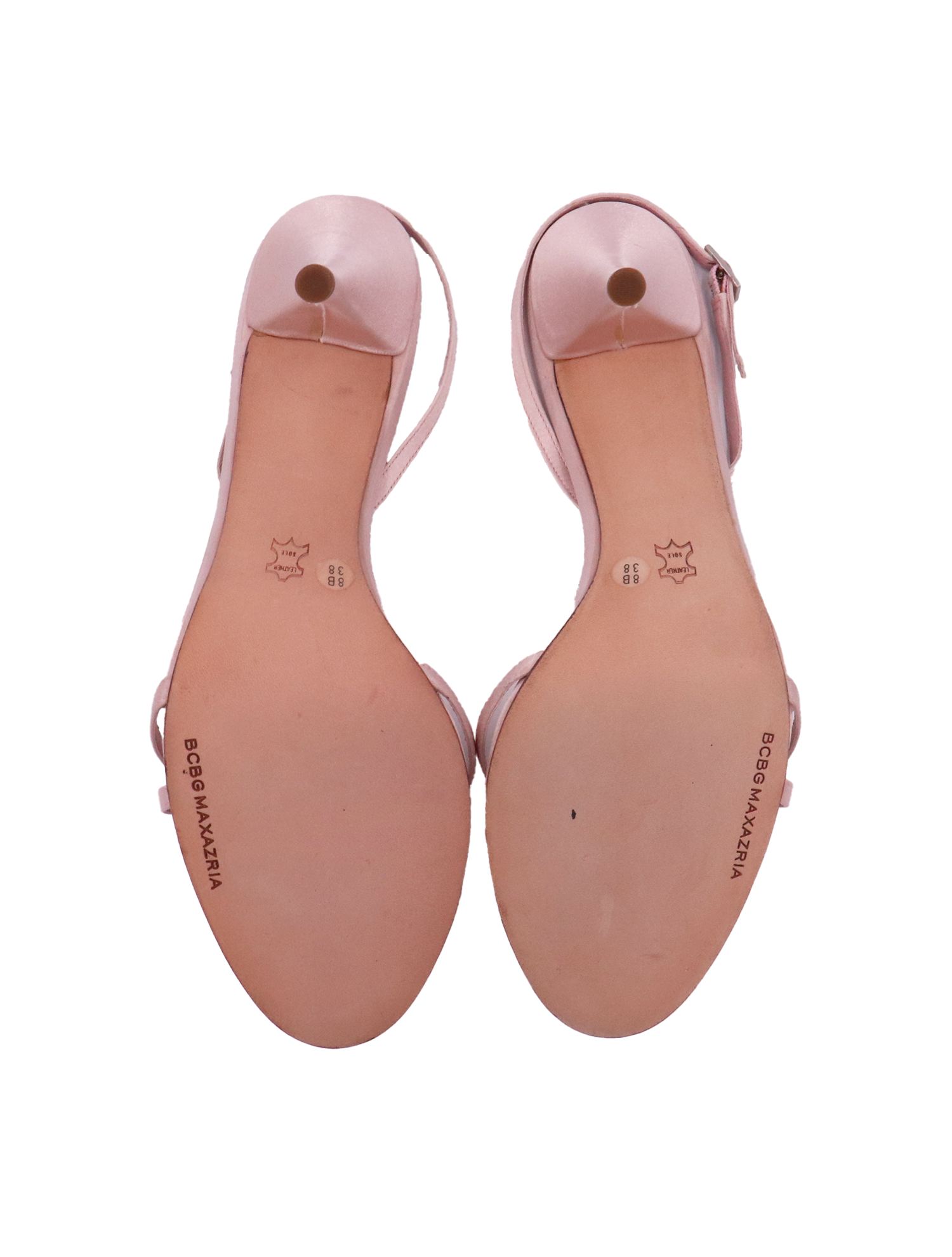 BCBGMAXAZRIA Pink Satin Heels – Treasures From Angels