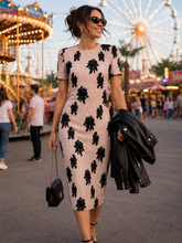 Load image into Gallery viewer, Balenciaga Paris Floral Applique Dress
