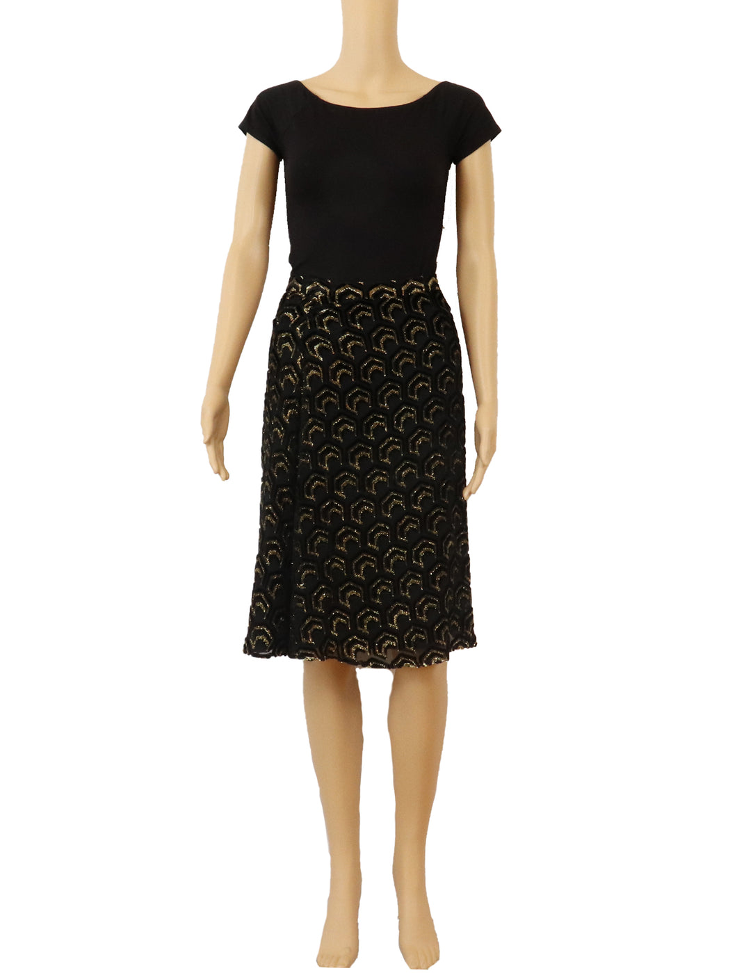 CO. Printed Knee Length Skirt