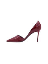 Load image into Gallery viewer, Celine Burgundy Leather Pointed Toe Pump
